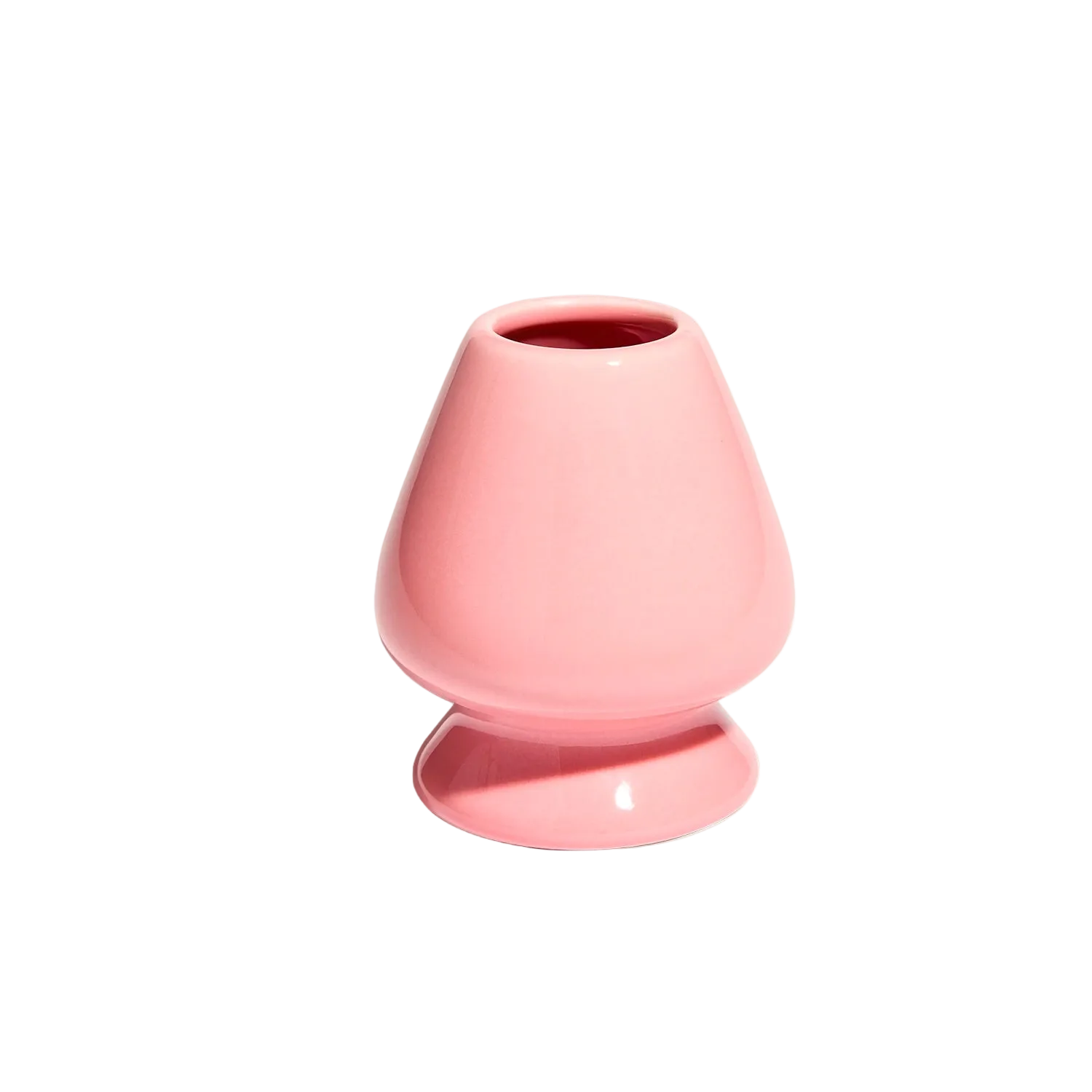 Ouatcha Matcha pink whisk holder on white background